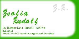 zsofia rudolf business card